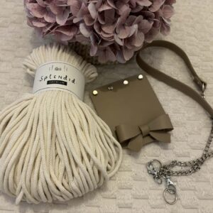 Sötét homok masnis szett Splendid fonallal